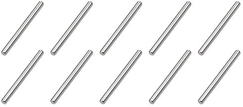 QUARKZMAN 2mm x 45mm Zylinderstifte Edelstahl x 100Stk Regalhalter Stützen Stifte Stab Befestigungselemente für Mechanische Industrie Befestigungen [Silberton]