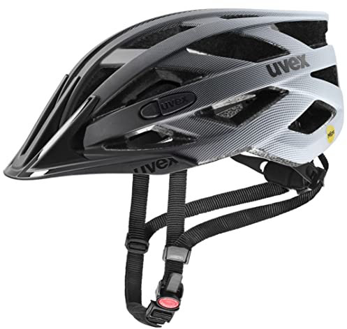 uvex i-vo cc MIPS - Leichter Allround-Helm für Damen und Herren - MIPS-Sysytem - erweiterbar mit LED-Licht - Black-Cloud matt - 56-60 cm