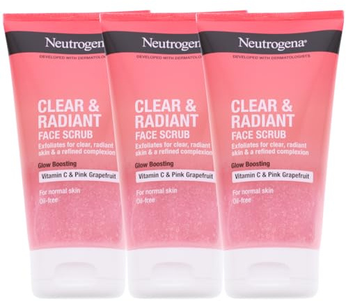 Neutrogena Clear&Radiant - Scrub quotidiano per il viso, rosa, pompelmo da 150 ml