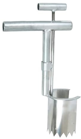 Fioriera per bulbi da giardino, strumento per piantare bulbi, trapiantatore di bulbi da 30-38,5 cm, in acciaio inossidabile, resistente alla ruggine, piantagioni di precisione per copertura del