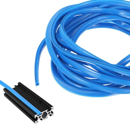 sourcing map Guarnizione piatta in alluminio per estrusione a U, 10 m, protezione antipolvere, staffa per stampante 3D con profilo in alluminio serie 4545, 5050, 1 confezione (blu)