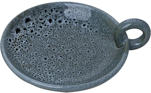Plato para Velas, Bandeja para Velas de cerámica Resistente al Calor de Color Verde de 5 Pulgadas con asa, portavelas Minimalista de fácil Lavado para el hogar, Restaurante, Iglesia
