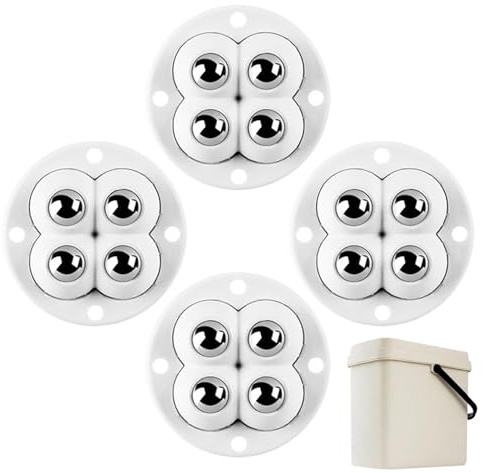 Mini ruedas, 4 ruedas adhesivas giratorias universales - Polea de muebles