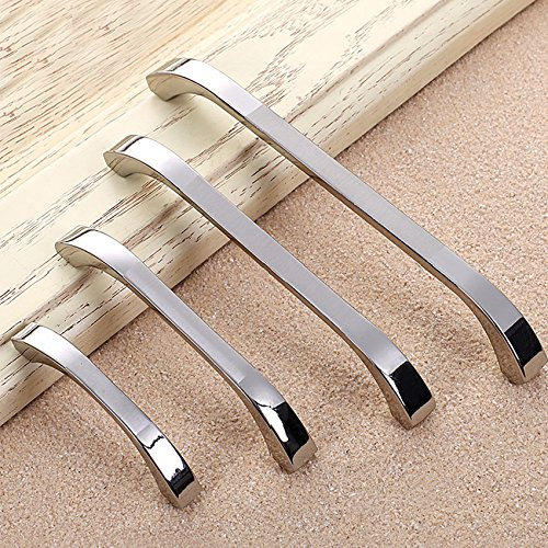 Angela-homestyle™ 64/96/128/160mm Edelstahl Möbelknopf Möbelgriffe Schrankgriffe Schubladengriffe (64mm, Silver)