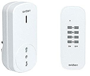 Avidsen - Prise télécommandée, Blanc, Radiofréquence numérique, Bipasso 10/16 a, Garantie et Instructions Italiennes - 103113