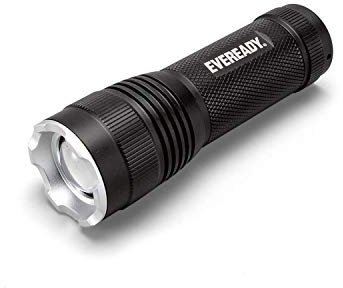 Energizer Eveready LED Torch, Black, Super Bright Flashlight for Outdoors, Camping and Gifts (Batteries Included)
