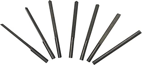 7 Stück erhöhte Zähigkeit Wolframstahl Schmuck-Gravierwerkzeug Graviermesser Graver für pneumatische Schlag-Graviermaschine 30–120 Grad 3 mm Durchmesser