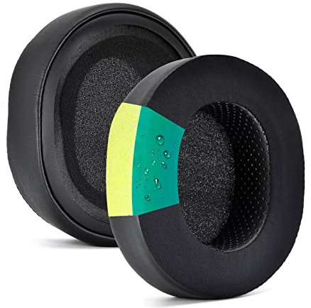 Yizhet Cuscinetti Cuffie Compatibile con SteelSeries Arctis 1 3 5 7 9X 9 Pro Padiglioni Cuffie di Ricambio in Tessuto di Seta e Cooling-Gel, 1 Paio, Nero