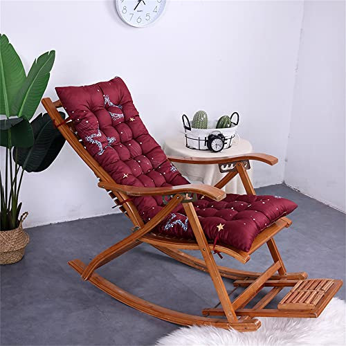 Morbuy Cuscino per Sedia a Sdraio, Cuscino per Poltrona Sedia da Bagno di Sole, Cuscino Imbottito per Sdraio Relax Giardino per Interni ed Esterni, Vacanze (53 * 53cm,Meteor Rosso Scuro)