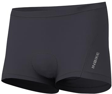 INBIKE herr cykling undershorts cykelshorts män 3D vadderade andningsbara lätta coola tyg cykling underkläder sommar, Svart, XXL