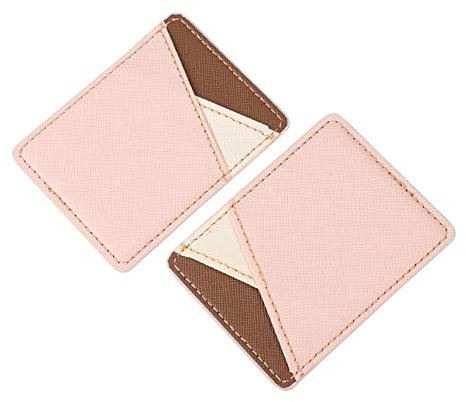 Angoily 2pezzi Cover Pu Pelle Per Smartphone Con Slot Per Carte Custodia Adesiva Per Telefono Design Elegante e Funzionale