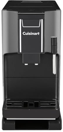 CUISINART Máquina de Café Automática;4 cafés con un toque: Espresso, Americano, Cold Brew;Espumador integrado;Grano a taza;Base ajustable;Botón de Favoritos, Gris