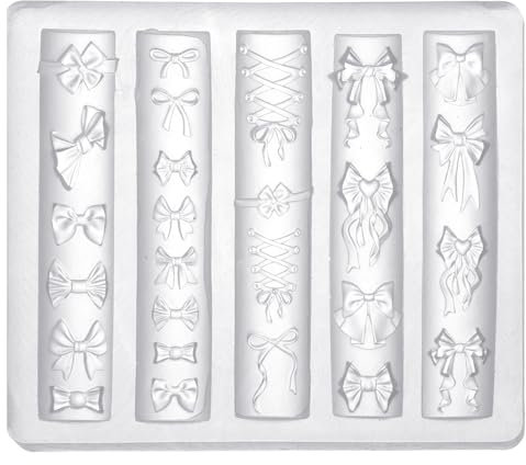 lasuroa Bogen Nagelform, 3D Silikon Transparente Bogen Nagelkunstform Schnitzschablone für Bastelprojekte Frauen Fingerspitzen Kunstdekoration