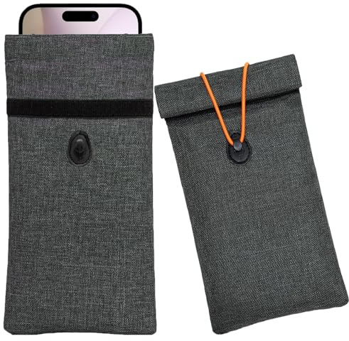 Faraday Bags for Phones & Key Fobs, 2-Pack Signal Blocking Pouch with RFID/NFC/GPS/WiFi/Cell Protection, Anti-Tracking Privacy Pouch for Car Keyless Entry – Large Size Fits All Smartphones