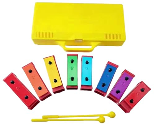 Protoence Xilófono para Niños,8 Notas Juguetes con Mazos - Xilófono Colorido con Estuche de Transporte,Para Bebés Aula Hogar Escuela Preescolar Viaje Cumpleaños Fiestas