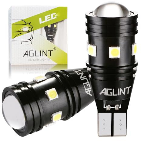 AGLINT W16W LED Bulbs CANBUS Error Free Extremely Bright 3030 10SMD T15 921 912 955 for Car Reverse Light Backup Parking Lights 12V 24V 6500K Xenon White Pack of 2