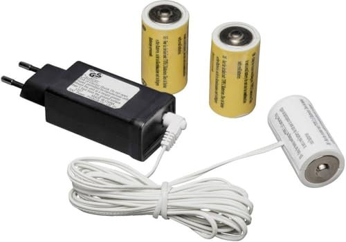 Konstsmide Adaptateur secteur pour articles de batterie avec 3 piles C 1,5 V, 4,5 V, câble blanc - 5173-000