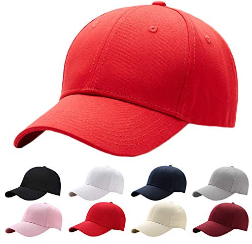 Interstellar Fire Baseballkappe für Herren und Damen, 100% Baumwolle, verstellbar, einfarbig, Unisex, Einheitsgröße, Sonnenmütze, scharlachrot, One size