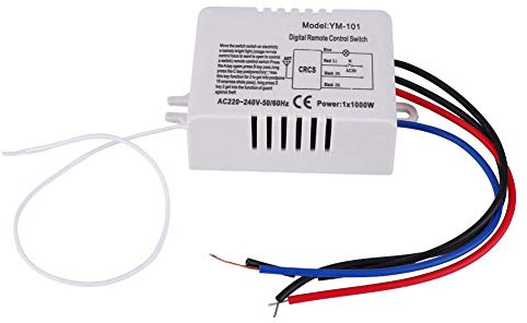 Interruttore della luce senza fili, Trasmettitore ricevitore dell'interruttore remoto da parete, Lampada 220V Trasmettitore ricevitore dell'interruttore del telecomando senza fili digitale da parete