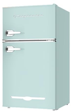 Frigidaire EFR840 Retro Mini Fridge with Freezer & Side Bottle Opener - Small 2 Door Refrigerator for Office Bar or College Dorm Room - 3.2 Cu Ft, Mint