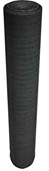 Coolaroo Builder's Block Construction Privacy Screen - Heavy-Duty Tear Resistant Shade Fabric for Fence, Job Site, and Wind Protection, 12ftx50ft Roll, Black