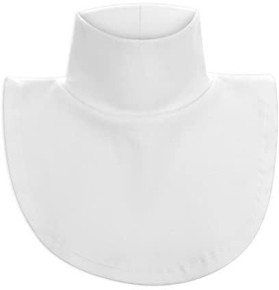 Lusofie Faux Col Roulé Femme Col Rouler Femme Coton Faux Col Claudine Amovible Demi Blouse Coton avec Pull Pull