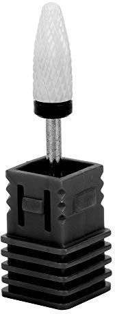 Punte Fresa Unghie, a Forma di Mais, Punte in Ceramica per Fresa con Base di Visualizzazione, Punta Trapano per Fresa Unghie per Manicure e Pedicure (Scatola nera XC a grana extra grossa)