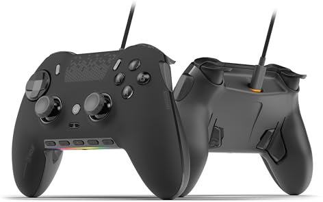 SCUF ENVISION V1 (2023) Wired PC Gaming Controller - Five Remappable G-Keys - Remappable Back Paddles - iCUE Compatible - Black