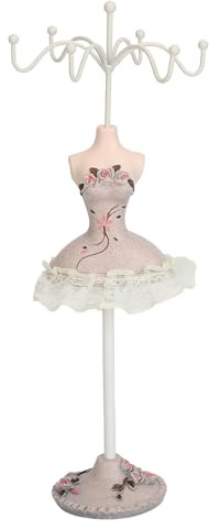 Soporte para Joyería, Modelo de Vestido de Princesa, Pendiente, Collar, Anillo, Soporte para Exhibición, Soporte para Maniquí, Organizador de Joyería Colgante para Niñas y Mujeres (Tipo 2)