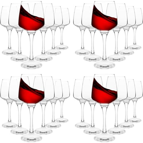 Homiu Wine Glass Florence Collection 400ml Long Stem Large Glasses Red or White Wines (24 Pack)