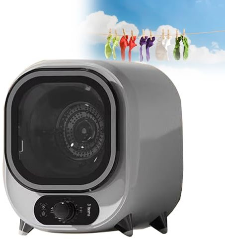 ELIKBH Asciugatrice a condensazione, Mini asciugatrice Portatile, 5 modalità di Asciugatura, Carico 0,8 kg, Mini asciugatrice Portatile, Mini asciugatrice, per Biancheria Intima(White)