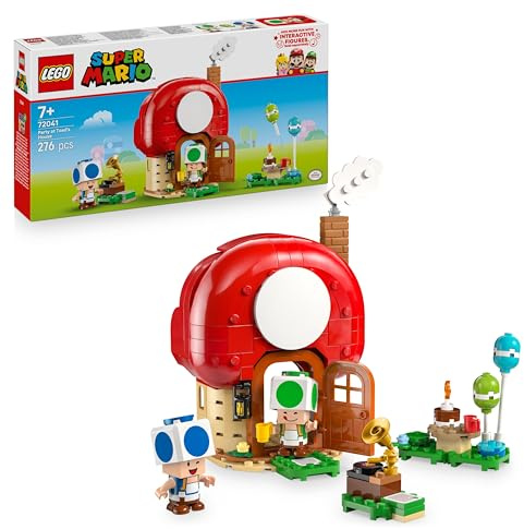 LEGO Super Mario Fête chez Les Toads - Jouet Interactif avec 2 Figurines, Cuisine, Chambre & Table de Pique-Nique - Cadeau pour Garçon, Fille & Fan de Jeux Vidéo dès 7 Ans 72041