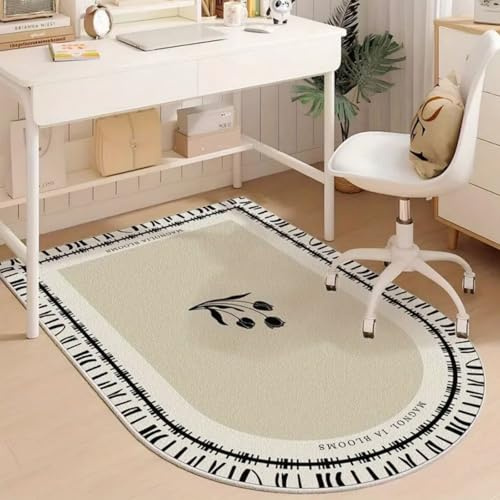Odot Alfombra para Silla de Escritorio - Alfombrilla Protectora para Suelos Alfombra Silla Ruedas Antideslizante Gaming Tapete de Protección para Parqué y Suelos Duros (Retro,60x120cm)