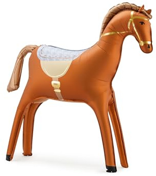 Palloncino XXL in pellicola per cavallo, per compleanno, ragazza, ragazzo, regalo per bambini, decorazione per la scuola di equitazione, cavallo marrone, 95 cm