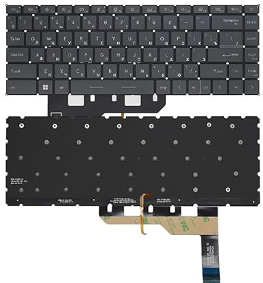 CHUOZSW Tastiera retroilluminata USA/Russa per MSI per Creator Z16 A11UET A12UX MS1571 V194222BK V203022AK Notebook(RU Grey Backlit)