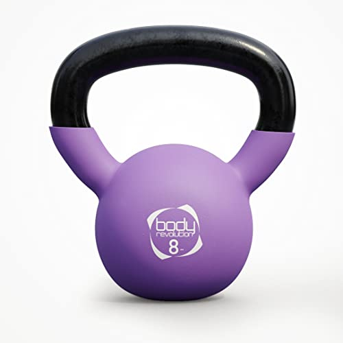 Body Revolution Neoprene Coated Cast Iron Kettlebells - Home and Gym Weights - Strength and Fitness Training Equipment for Men and Women, 2kg - 24kg