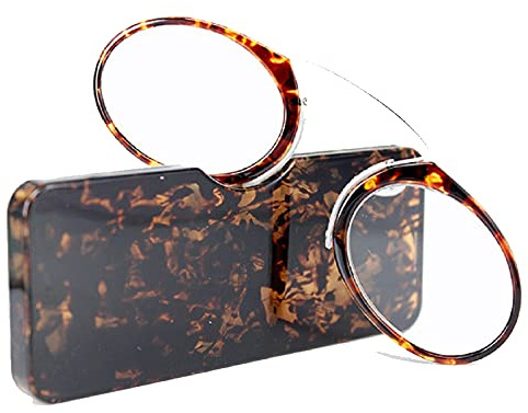 KoKoBin Unisex Ultralätt Mini Nose Clip Läsglasögon Ej Slitna Läsglasögon Män Kvinnor - Alltid till hands (Leopard +2,5)