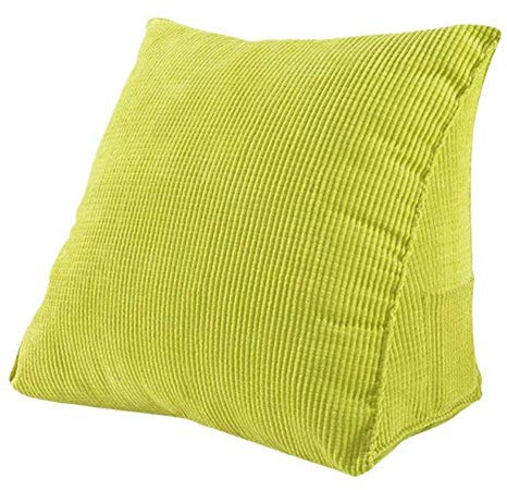 HTYG Keilkissen für Rückenschmerzen-Bett Unterstützung Keil Couch Kissen-Dreieckskissen Zurück Rest Sofa Büro Stuhl Werfen Couch Kissens (Hellgrün)