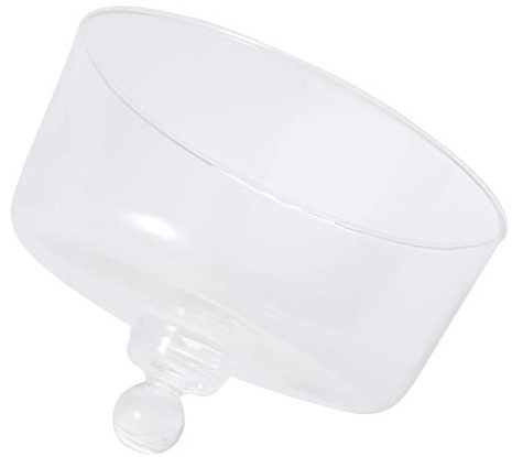 Cabilock Mini Glass Cake Dome Cake Cover Tall Cheese Desert Cloche Dessert Display Cloche Bell Jar Display Dome Snack Fruit Server Salad Dome Transparent (5.9x5.7 inch)