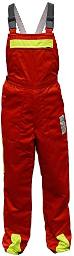 SWS Forst GmbH Schnittschutzlatzhose Forsthose Forstlatzhose rot/gelb SSK1 (52)