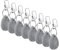 8Pcs Tablecloth Weights, Marble Teardrop Heavy Duty Tablecloth Pendants with Clip for Picnic Wedding Tables Decor (Grey)
