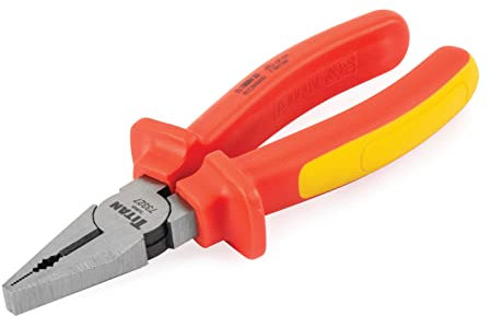 Titan 73327 Alicates combinados aislados VDE de 7 pulgadas