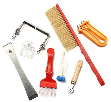 BAIRU Imkereibedarf, Imkerei-Werkzeug-Set, Bienenhaltung, Starter-Kits für Anfänger, professionelle Imker, Metall-Imkerwerkzeuge