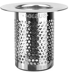 0XBIT Bodenablauf Filter aus Edelstahl, 33 × 50 mm Multifunktion Abflusssieb Küchenspüle, Feinmaschiges Netz Verhindert Verstopfungen, Abflussstopfen mit Sieb für Küche, Bad und Balkon