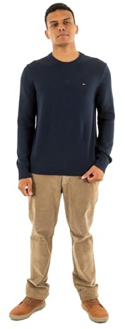 Tommy Jeans Jersey Hombre Sweater Slim Fit, Azul (Dark Night Navy), XXL