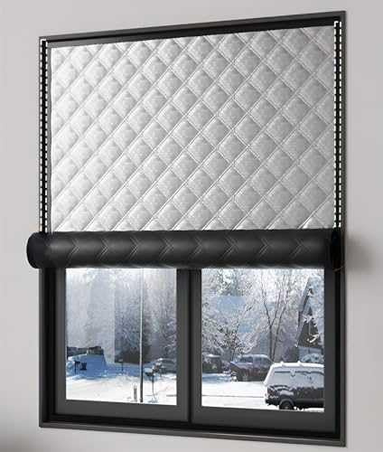 Thermal Window Insulation Kit Soundproof Blanket & Draft Stopper Large Cotton Cover Panels for Bedroom Blackout Curtains Energy Saving Window Thermo Covers