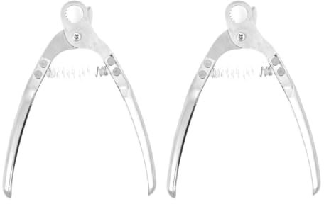 2 tijeras de cola de caracol de acero inoxidable de grado alimenticio, mango ergonómico, tijeras de mariscos para uso doméstico o exterior