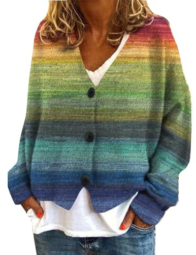 Cardigan Pour Femme Veste Oversize Manches Longues Sweater Chic Et Elegant Ouvert Sur Le Devant Pull En Tricot Pas Cher Veste Avec Bouton Vintage Blouson Gilets Grande Taille Mode Manteau