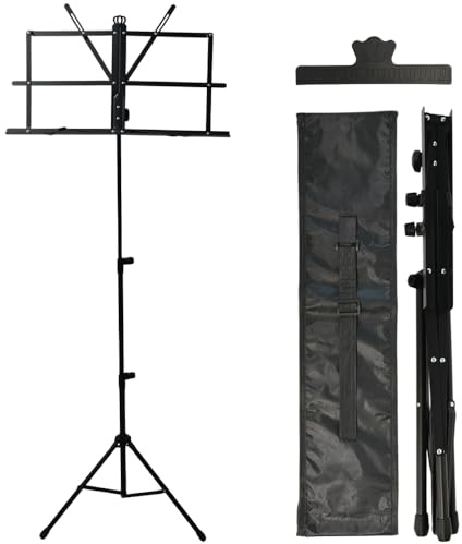 Ram Pupitre pliable pour partitions de musique, livres, notes, pupitre pliable robuste avec support de transport