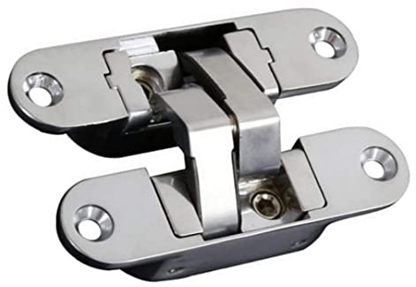 Cerniera per porta invisibile da 9, 5x2, 3 cm Cerniera pieghevole a croce in lega di zinco nascosta aperta a destra